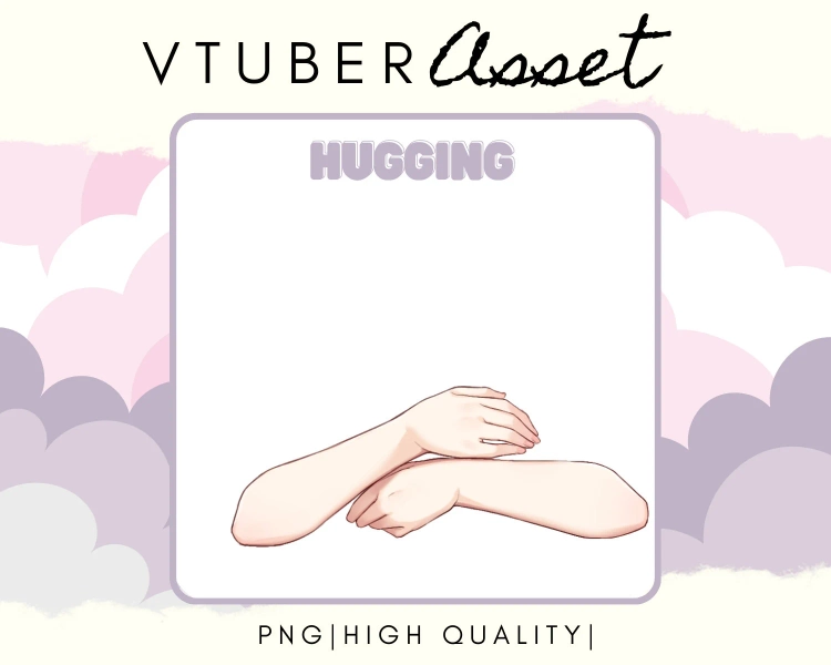 Vtuber Asset Hugging Hand Assets, Customizable, Vtuber Prop, Premade Asset