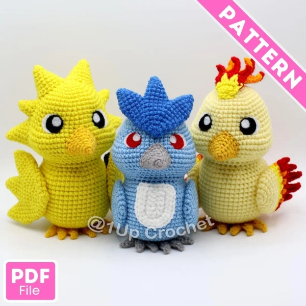 Crochet Pattern BUNDLE: Baby Bird Trio PDF [ENGLISH]