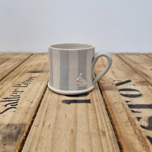 Bunny Mug - Eau de Nil Stripes - by Jane Hogben