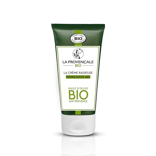 La Provençale – La Crème Radieuse Hydratante – Soin Visage Certifié Bio – Huile d’Olive Bio AOC Provence – Pour Tous Types de Peaux, Même Sensibles – 50 ml - HYDRATANTE