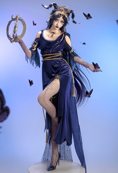 Identity V Fiona Gilman Priestess Cosplay Costume Dress with Accessories and Headpiece