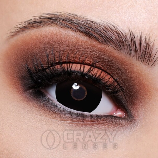Mini Sclera Black Costume Contact Lenses (Daily)