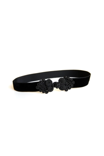POSAMENT CHOKER Black, Stylish Velvet Choker That Closes With an Ornate Passementerie Clasp With Small Pearls - Etsy