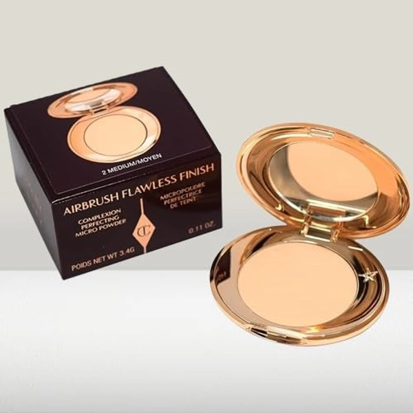 Charlotte Tilbury Original Airbrush Flawless Finish Micro Powder by Bella (2 Medium (Travel Size), 3.4 g (Pack of 1)