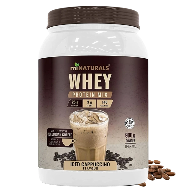 Whey Pure Isolate High Protein Drink Mix Powder, For Shakes - Iced Cappuccino Coffee (900g)