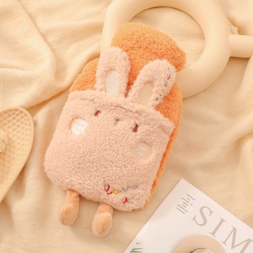 1000ML Rubber Hot Water Bottle - Orange