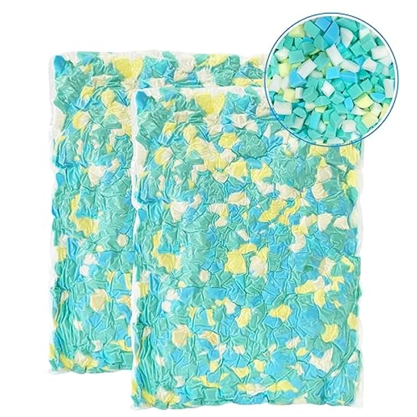 Welacer Shredded Memory Foam Filling 10lbs for Bean Bag Filler, Pillow Chair Cushion Arts Crafts Refill, Without Added Gel Particles, Premium Soft and Great for Stuffing, Multi Color and Shape