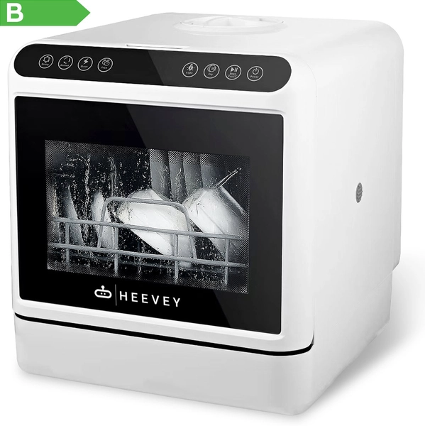 Heevey Mini Vaatwasser - Vrijstaande vaatwasser - Campingvaatwasser - 5 Wasprogramma's - Afwas - Sterilisatiesysteem - Droogfunctie 75°C - Met app