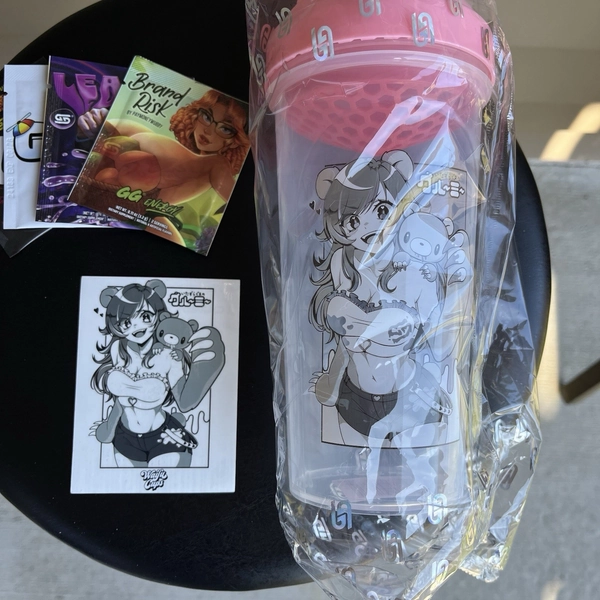 Gamersupps Limited Edition Creator Waifu Cup Gloomy Bear, w/ Sticker &amp; Samples!