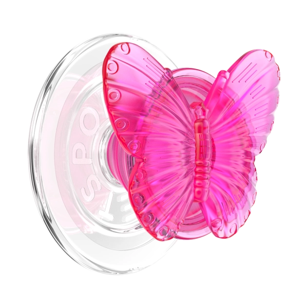 Pop Socket Molded Butterfly Magenta — MagSafe PopGrip