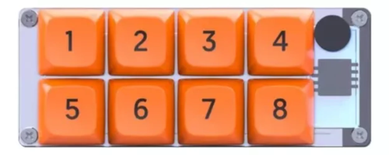 Teclado Mecânico Macro 8 Teclas Customizavel Gamer Trabalho