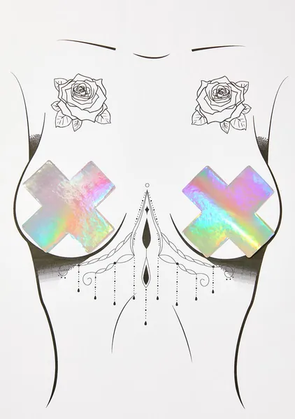 Care Bear Stare Holographic Pasties