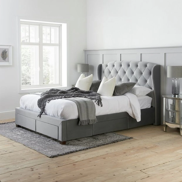 Buy Birlea Hope 4 Drawer Double Storage Bed Frame - Grey | Bed frames | Argos