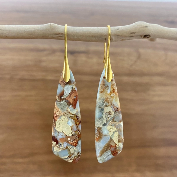Sea sediment drop earrings 