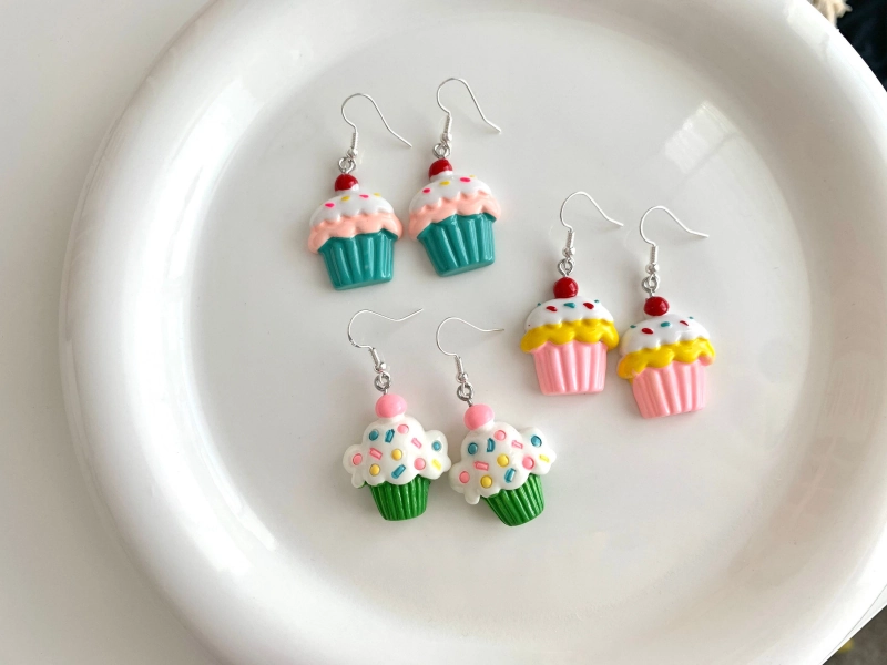 Handmade Cupcake Earrings