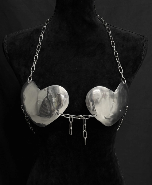 Heart Metal Armor Bra