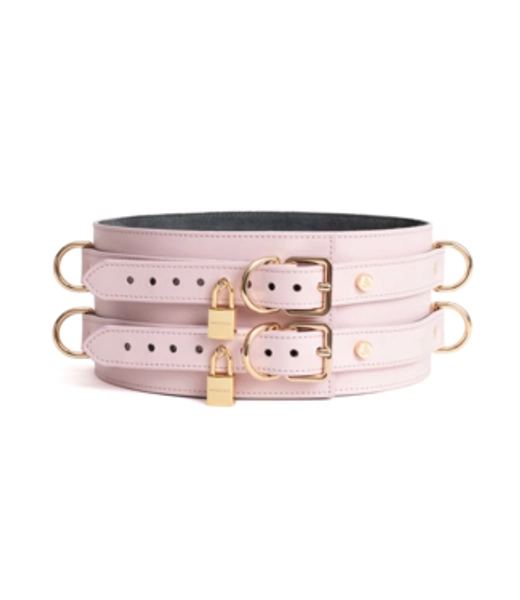 Anoeses Estrid Pink Bondage Belt with Gold Locks