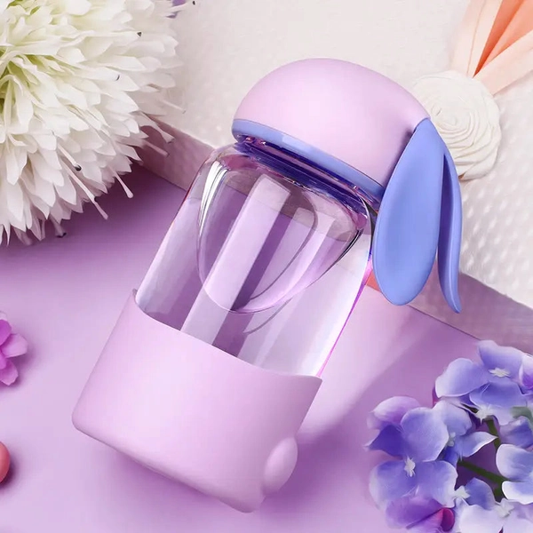 Pastel Kawaii Bunny Water Bottles Made of Safe Glass