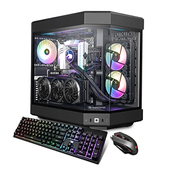 iBuyPower Pro Y60 Gaming PC Computer Desktop Y60BI9N4701 (Intel i9-13900KF 3.0 GHz, Nvidia GeForce RTX 4070 12GB, 32 GB 5200 MHz DDR5 RAM, 1TB NVMe SSD, WiFi Ready, Windows 11 Home),Black