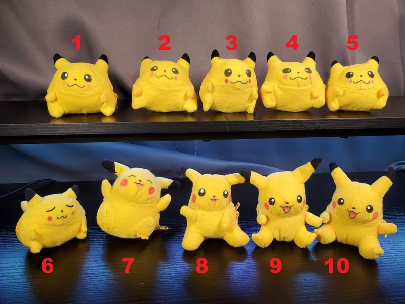 Pokemon Kururin Pikachu Plush Toy Transform Reversible Poke Ball Flip Tomy Yujin