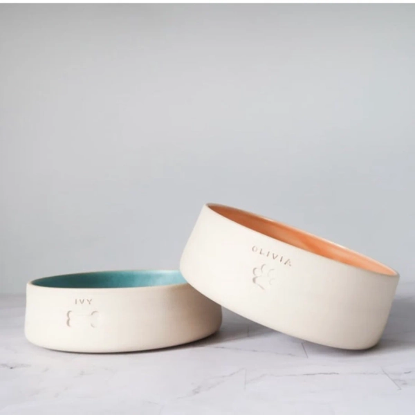 Personalised Pet Bowl Handmade Bowl Cats Dogs Kittens & Puppies Ceramic Food/water Unique Pet Supplies Name Bespoke Spaniel - Etsy UK