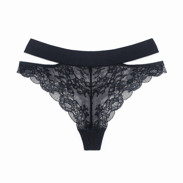 Wild Lace Cheeky Panty Black