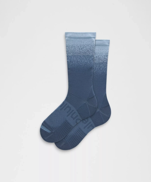 Unisex Power Stride Crew Socks Ombre *Updated - Sinatra Blue/Blue Twill - M
