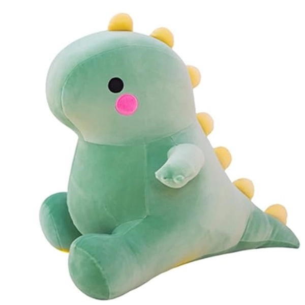 OUKEYI Cute Stuffed Dinosaur Toy Plush Doll Soft Stuffed Animals Dino Plushie Soft Birthday Gifts for Kids Girls Boys pink 11.8 inch (Green - Green
