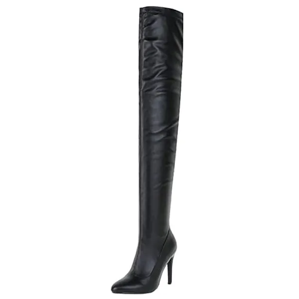 Mo Joc Women Solidcolor Thigh High Boots for Winter - 6 UK - Black