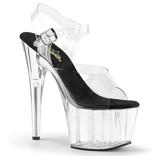 Pleaser ADORE-708 Clr/Blk - 5 UK - Clr Blk Clr