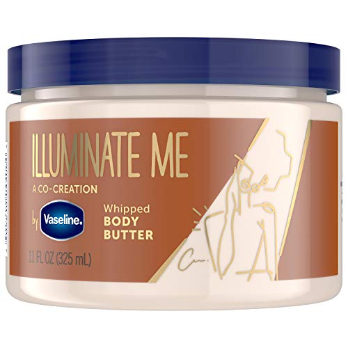Vaseline Illuminate Me Body Butter Whipped Body Butter Created For Melanin Rich Skin Provides 24 Hour Moisturization For Dry Skin 11 oz - 1.83 Ounce (Pack of 6)