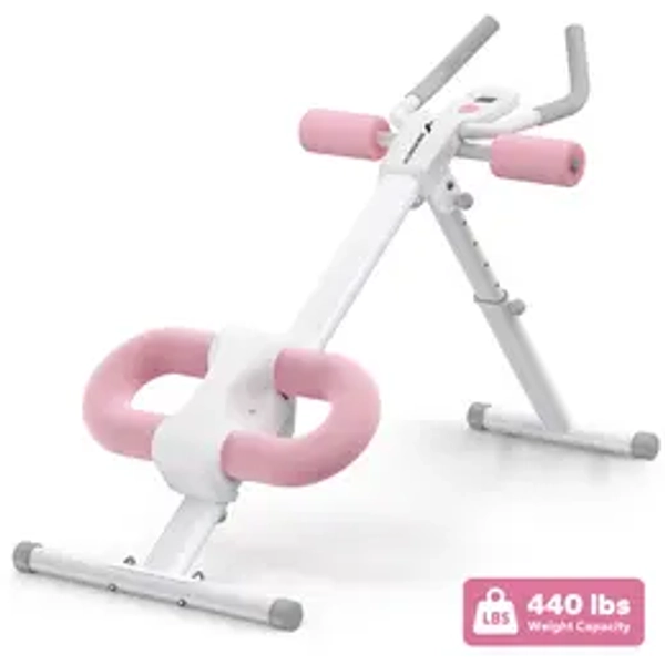 MERACH Adjustable Ab Trainer Machine with LCD Monitor, Foldable Abdominal Exercise Machine Core Trainer Machine Workout for Arm, Leg, Buttocks Shaper