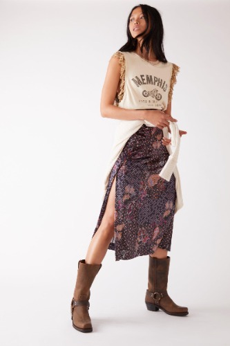 Free People Romano Midi Skirt - M
