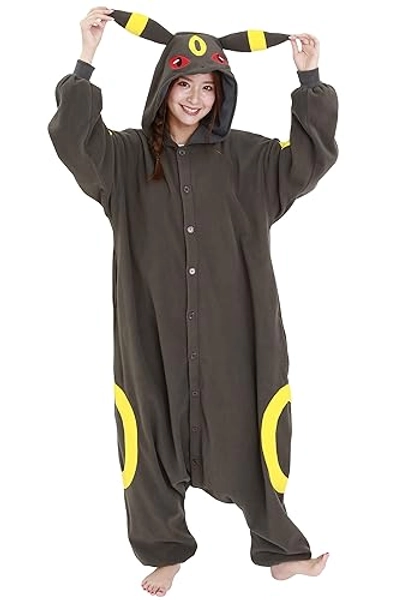 SAZAC Pokemon Umbreon Kigurumi - Adult Onesie Halloween Costume - Cosplay Jumpsuit Pajamas