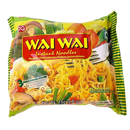 WAI WAI Noodles Vegetable 70G-(10 Packets) - Vegetable 70G-(10 Packets)
