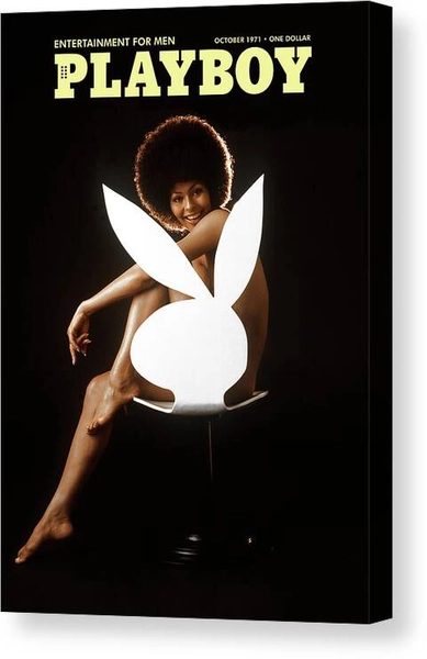 Playboy Magazine Cover, October 1971 Featuring Darine Stern Canvas Print
