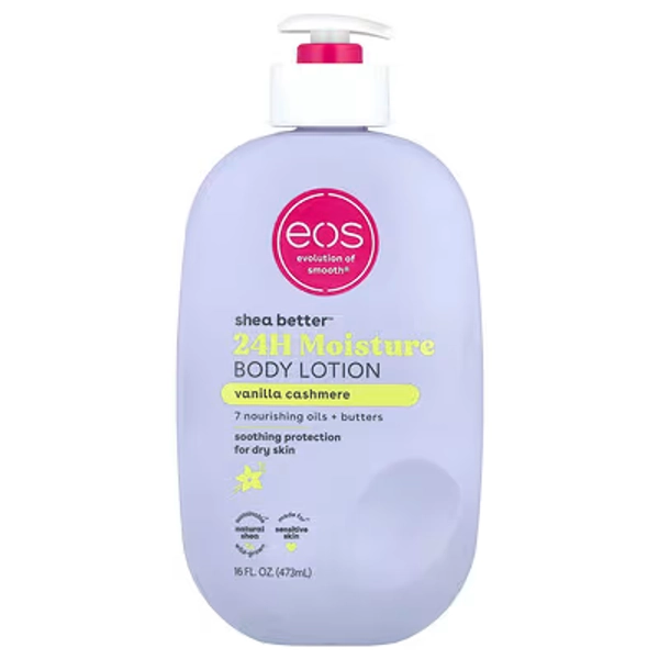 EOS, Shea Better™, 24H Moisture Body Lotion, Vanilla Cashmere , 16 fl oz (473 ml)