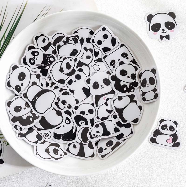 45PCS Panda Stickers Cute Panda Decorative Decal Panda Lover Gifts