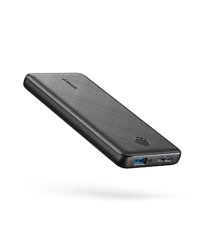 Anker Power Bank(PowerCore 10K),Compact Travel-Ready 10,000mAh Battery Pack with PowerIQ Charging Technology,5V/3A High-Speed Charging for iPhone,iPad,and More (USB-C Input and Output（Black），1pack) - 1 - USB-C Input and Output（Black）