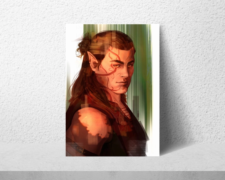 BG3 Halsin Print - Fantasy art poster for gamers