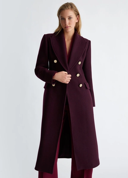 Chaqueta de doble botonadura en mezcla de lana