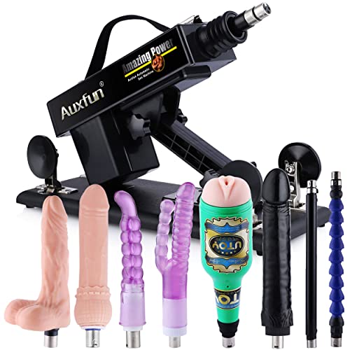 Sex Machine Love Machine Thrusting Dildo Machine for Women and Men 3XLR Connector Sex Machine with Masturbator for Hands-Free Play - For Couples