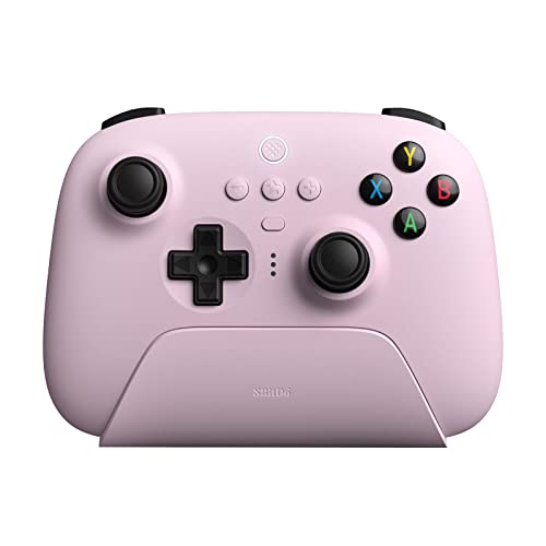 8Bitdo Ultimate 2.4g Wireless Controller With Charging Dock, 2.4g Controller for PC, Android, Steam Deck & iPhone, iPad, macOS and Apple TV (Pastel Pink) - Pastel Pink