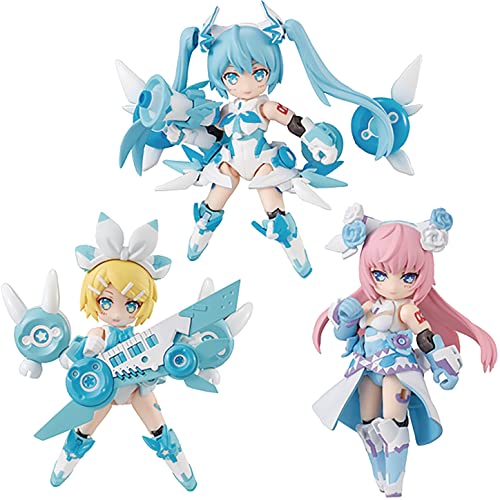 Megahouse - Desktop Singer Snow Miku Series 3Pc Display - Desktop Singer - Snow Miku Series