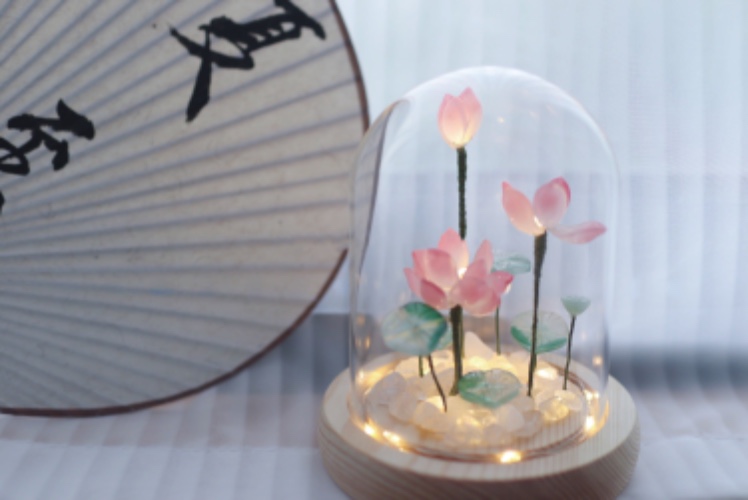 LED Lotus Night Light - Pink