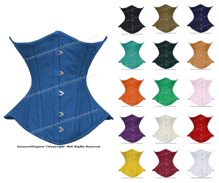 Heavy Duty 26 Double Steel Boned Waist Training Cotton Underbust Shaper Corset