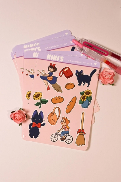 Kikis Delivery Ghibli Sticker Sheet