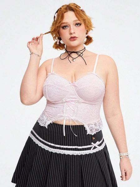ROMWE Kawaii Romantic Sweet Sexy Plus-Size Camisole Top