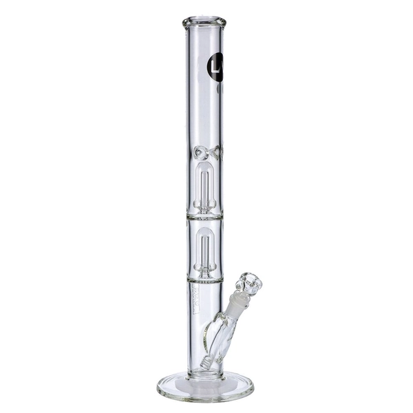 20” Straight Ice Bong Double Showerhead Percolator