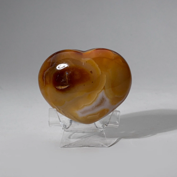 Gem Carnelian Agate Heart from Madagascar (250 grams)